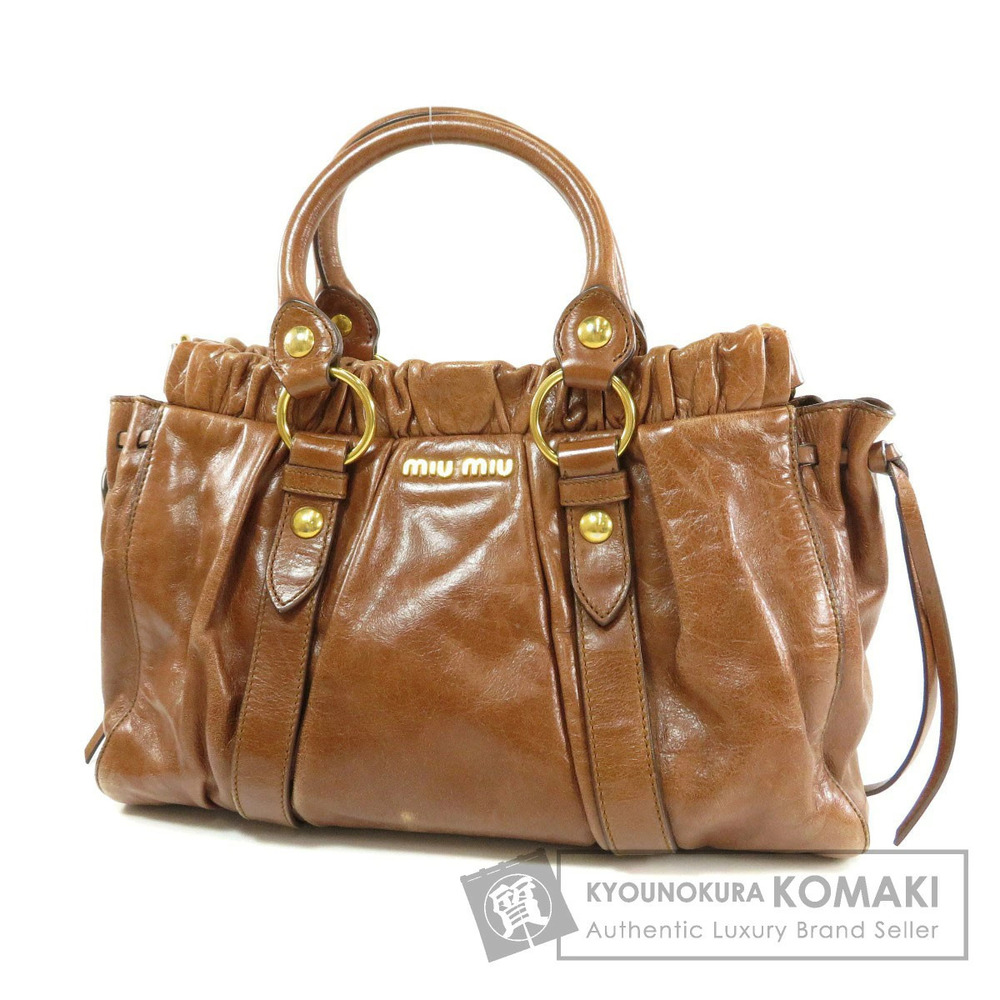 Miu Miu Logo Handbag Calfskin